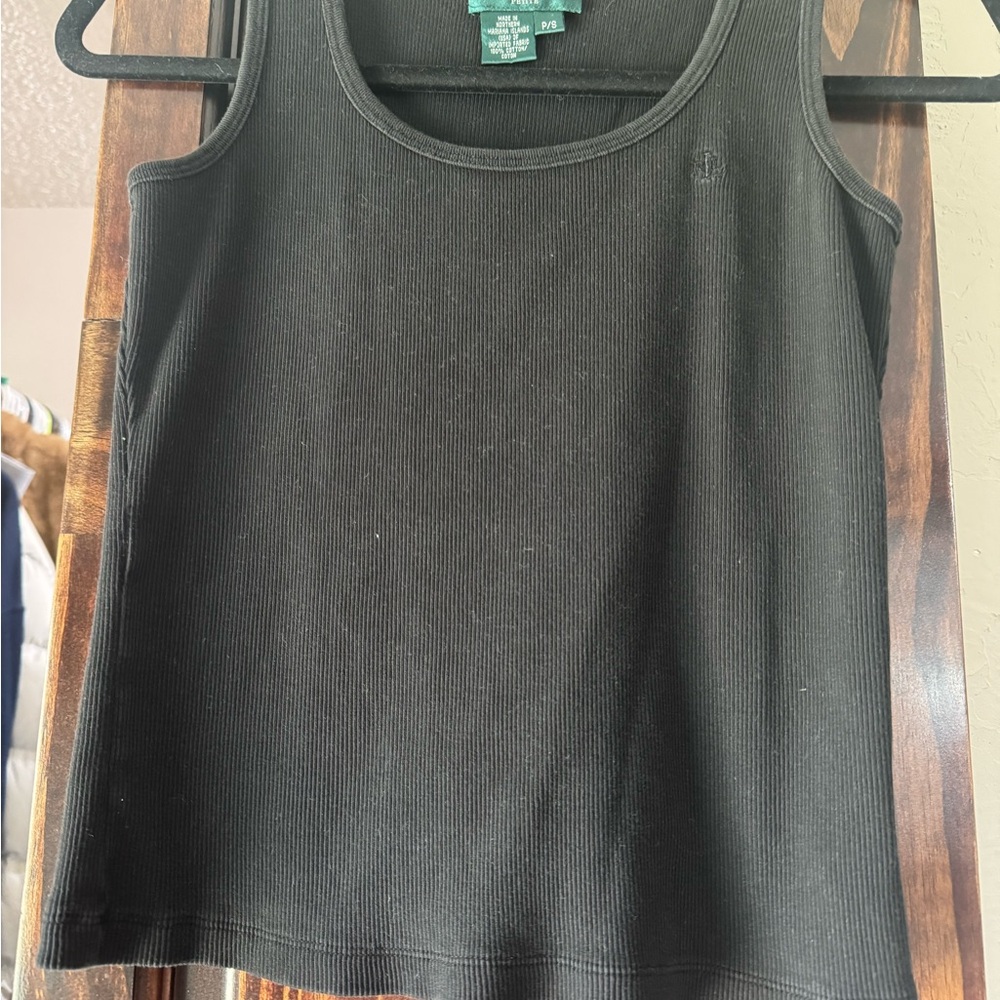 Black Ribbed  Ralph Lauren Tank Top